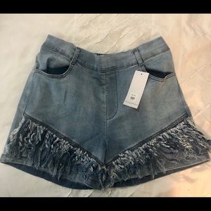 Fringe Jean Shorts